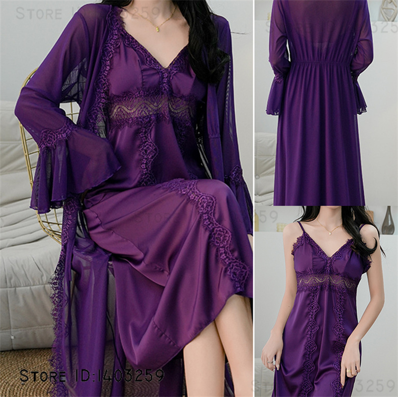 Gaun Set Gamis Twinset Panjang - Robe Silk Women ulasan dan harga